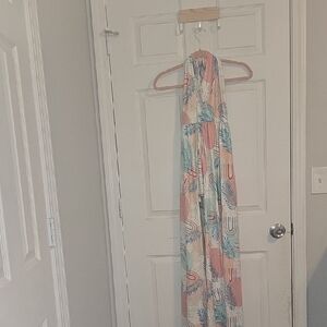 CBR Pastel Leaf Print Dress